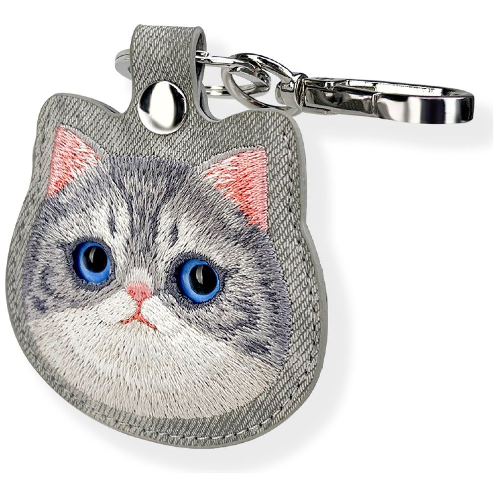 NIMMY Hülle für Tracker / Schlüsselanhänger BIG EYED PET 2.0 Katze grau – Bild 3
