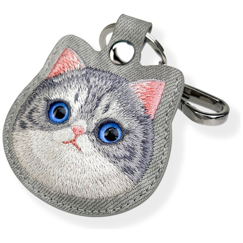 NIMMY Hülle für Tracker / Schlüsselanhänger BIG EYED PET 2.0 Katze grau – Bild 5