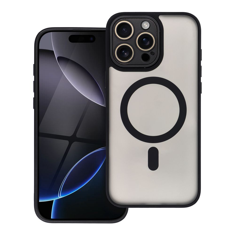 VARIETE MAG COVER Hülle kompatibel mit MagSafe für iPhone 16 Pro Max Schwarz