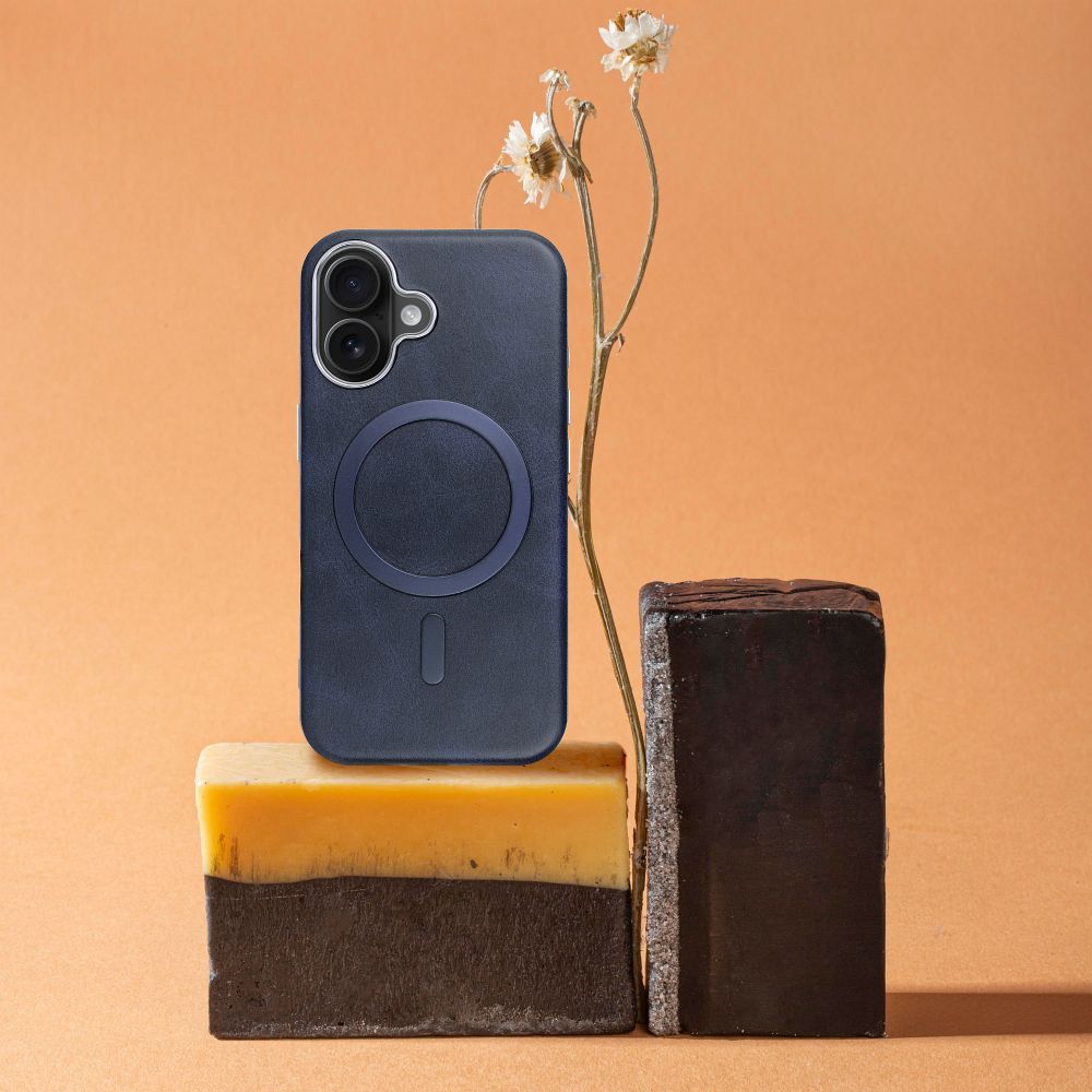 GENTLEMAN MAG COVER Hülle kompatibel mit MagSafe für IPHONE 17 Air Marineblau – Bild 8