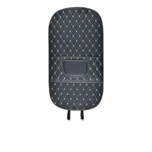 Schützende Lederauflage für Autositz, trittfest mit Organizer, schwarz