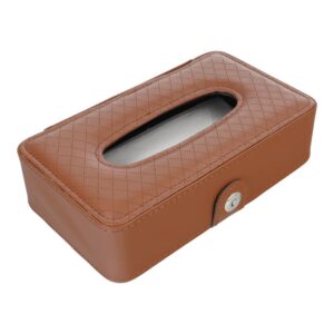 Taschentuchbox mit Trageband, braun