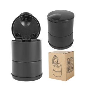 Autoaschenbecher mit LED-Beleuchtung, schwarz