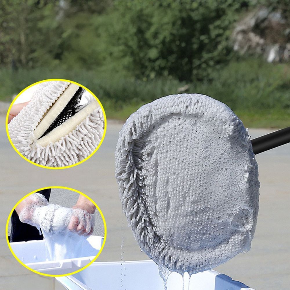 Teleskopischer Auto-Waschmopp Schwarz – Bild 4