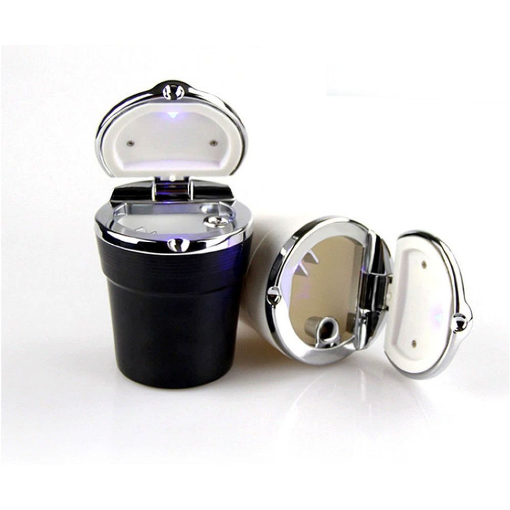 Auto-Aschenbecher CHROM Schwarz – Bild 3