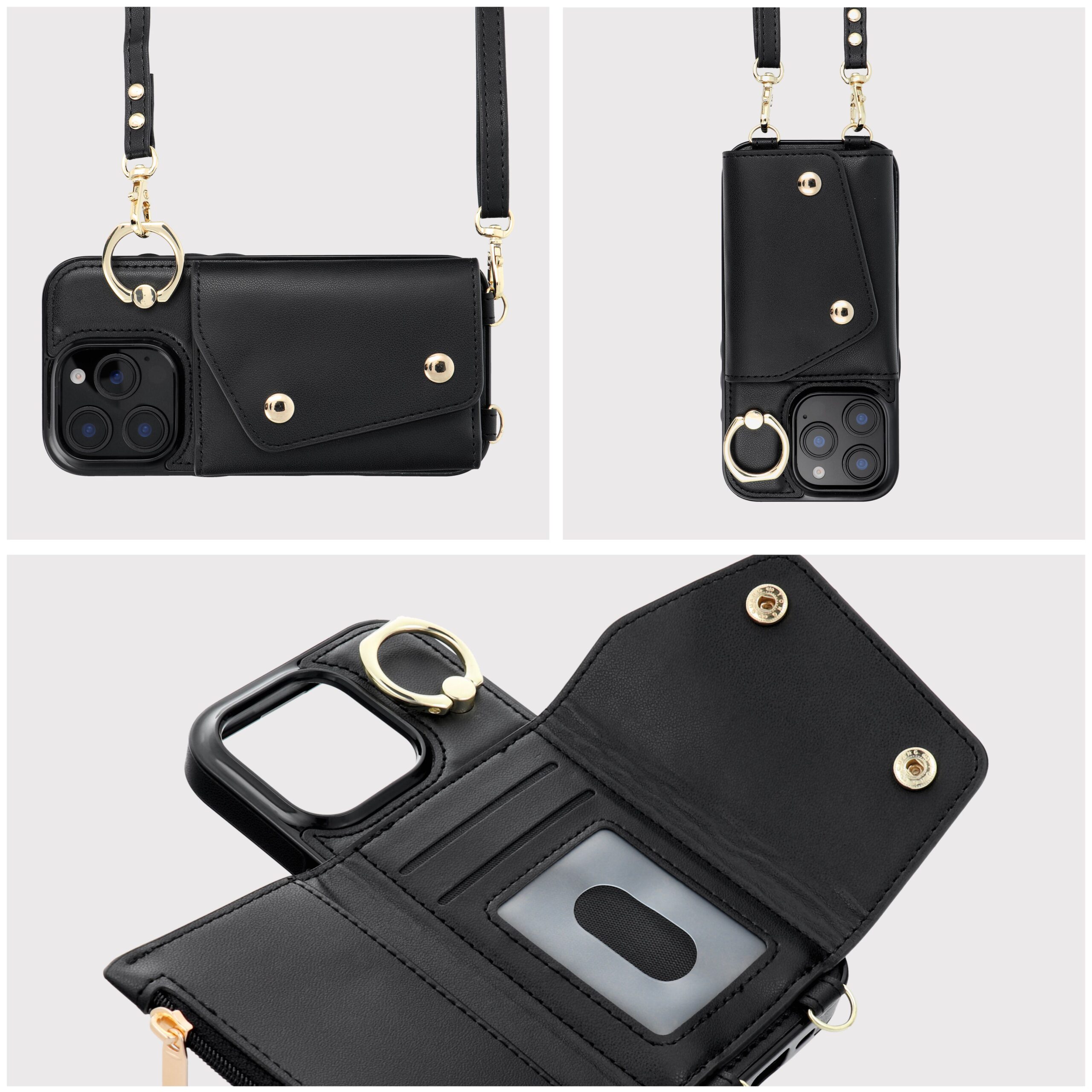 WONDER Wallet Case für iPhone 16 Pro Max in Schwarz – Bild 7