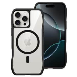 ROAR Slim Defender Hülle kompatibel mit MagSafe für iPhone 15 Pro schwarz
