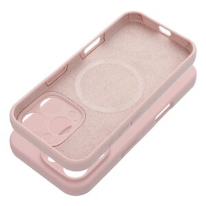 SILICONE 2mm kompatibel mit MagSafe Handyhülle für iPhone 15 in Puderrosa