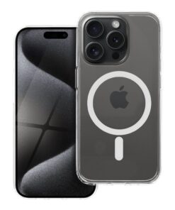 Hülle für iPhone 15 PRO Forcell F-Protect Clear Hybrid Premium kompatibel mit MagSafe transparent