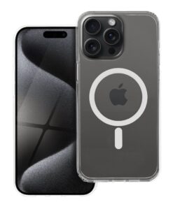 Hülle für iPhone 15 PRO MAX Forcell F-Protect Clear Hybrid Premium kompatibel mit MagSafe transparent