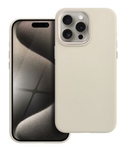 Hülle für iPhone 15 PRO MAX Forcell F-Protect Frame Premium kompatibel mit MagSafe antikweiß