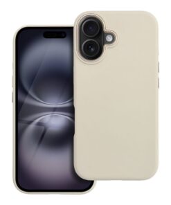 Hülle für iPhone 16 Forcell F-Protect Frame Premium kompatibel mit MagSafe, antikweiß