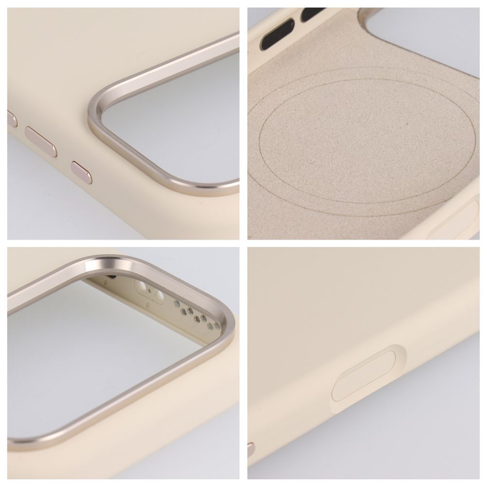 Hülle für iPhone 15 Forcell F-Protect Frame Premium kompatibel mit MagSafe, antikweiß – Bild 9