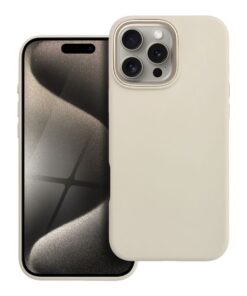 Hülle für iPhone 16 PRO MAX Forcell F-Protect Frame Premium kompatibel mit MagSafe in Antikweiß