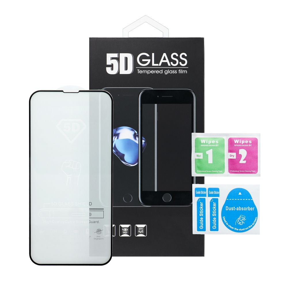 5D Full Glue Gehärtetes Glas – für iPhone 14 Pro (Privacy) schwarz – Bild 5
