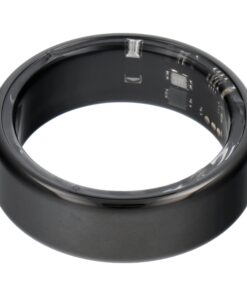 Smart Ring R11M – Intelligenter Stahlring mit Ladestation, Größe 7 (17,3 mm), schwarz