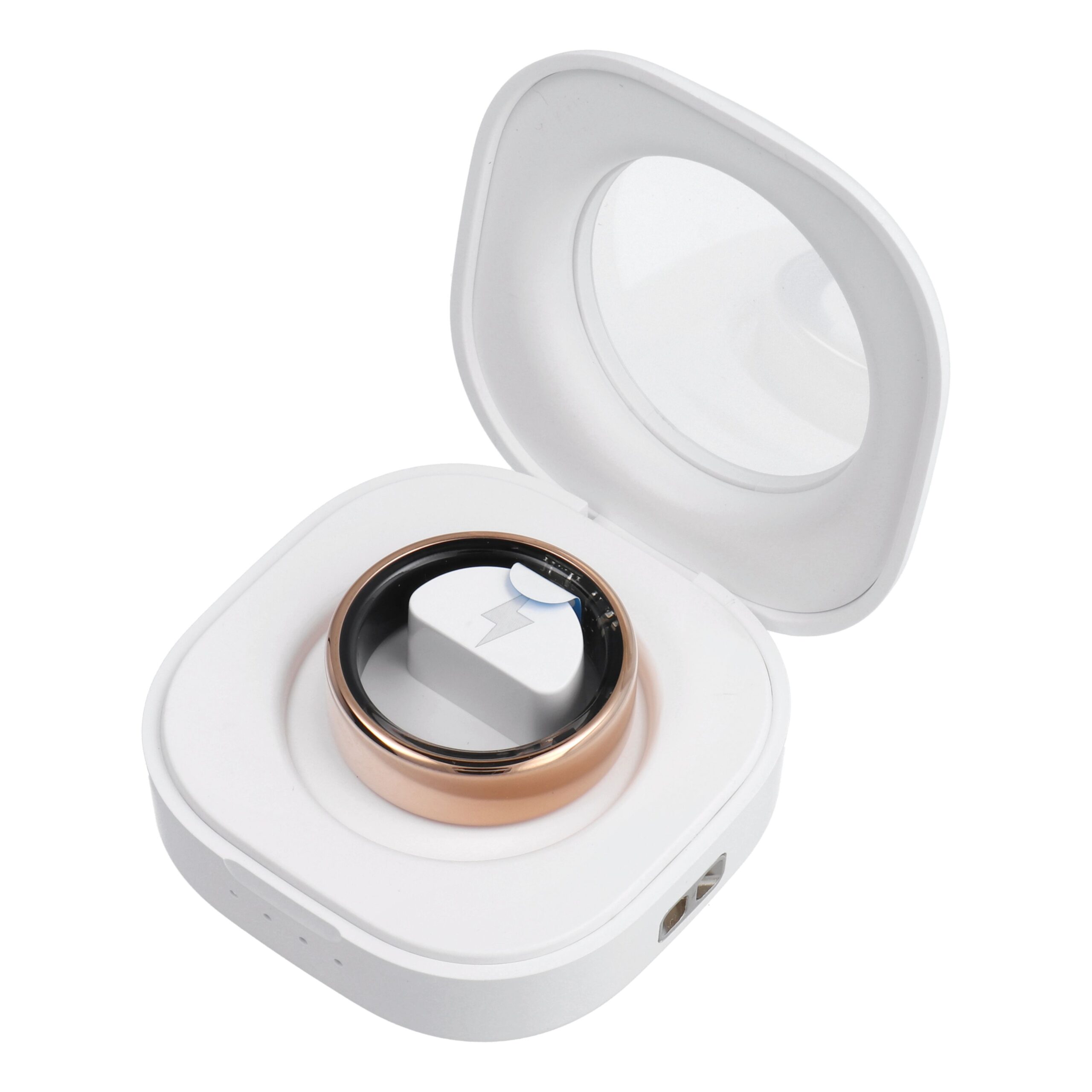 Smart Ring R11M – Eleganter Smartring aus Stahl mit Ladestation, Größe 11 (20,6 mm), Gold – Bild 4