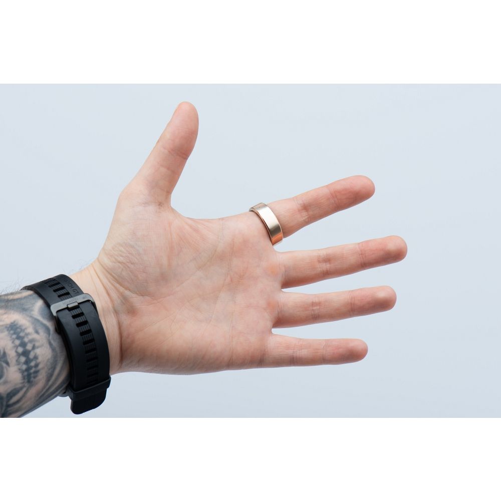 Smart Ring R11M – Eleganter Smartring aus Stahl mit Ladestation, Größe 11 (20,6 mm), Gold – Bild 9