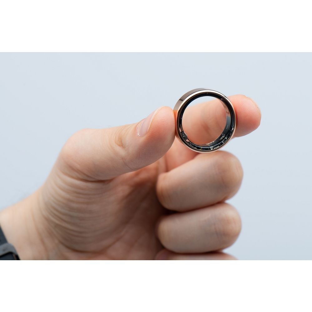 Smart Ring R11M – Eleganter Smartring aus Stahl mit Ladestation, Größe 11 (20,6 mm), Gold – Bild 12