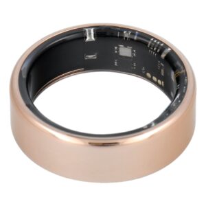 Smart Ring R11M – Smart Ring aus Stahl mit Ladestation, Größe 8 (18,1 mm), Gold