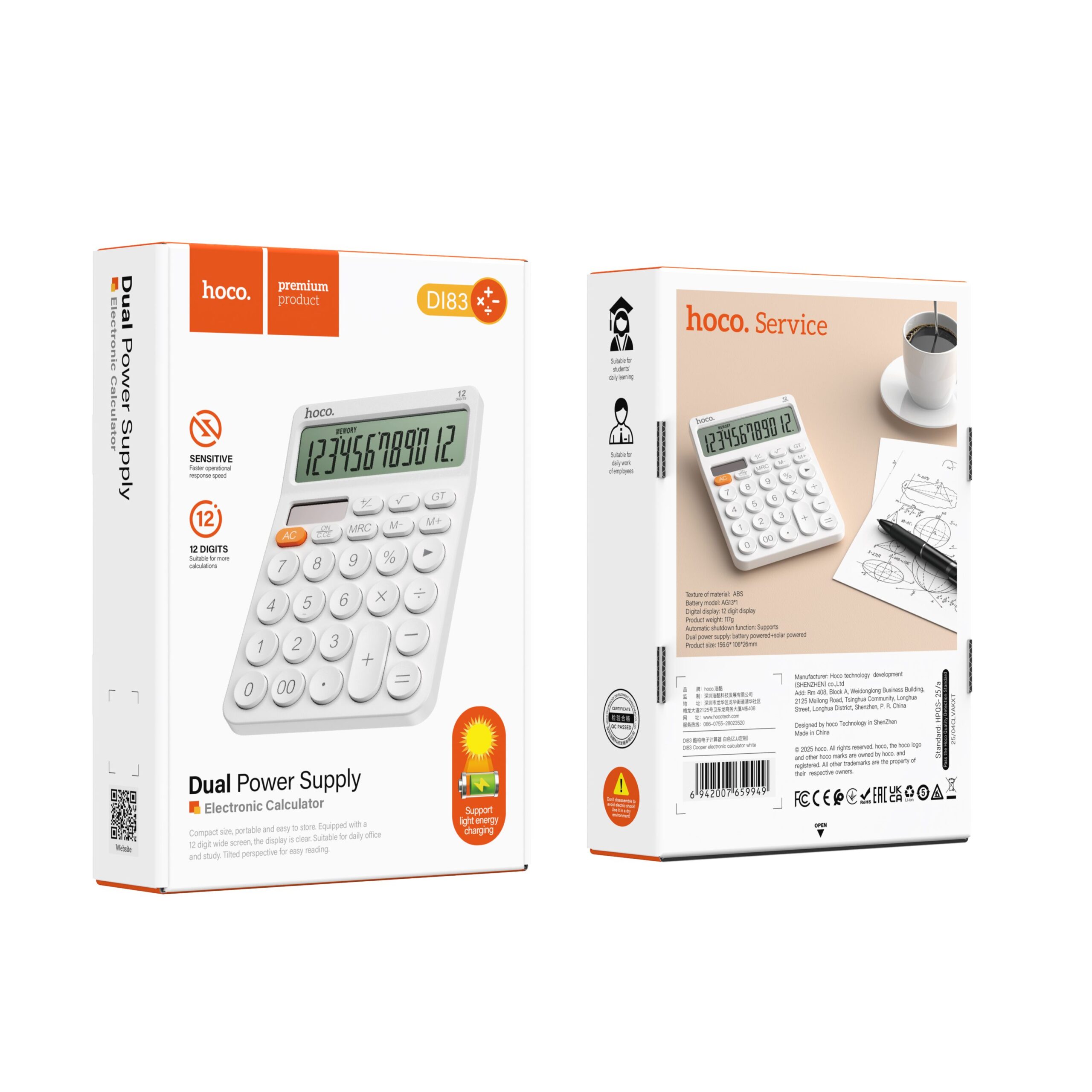 Elektronischer Taschenrechner Hoco DI83 Weiß – Bild 11