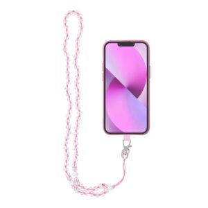 CRYSTAL DIAMOND Anhänger fürs Telefon / Schnurlänge 74 cm (37 cm Schlaufe) / zum Umhängen – Hellrosa