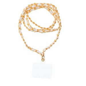 PHONE PASSAGE-Armband / Kordellänge 116 cm (58 cm in der Schlaufe) / zum Tragen um den Hals – weiß