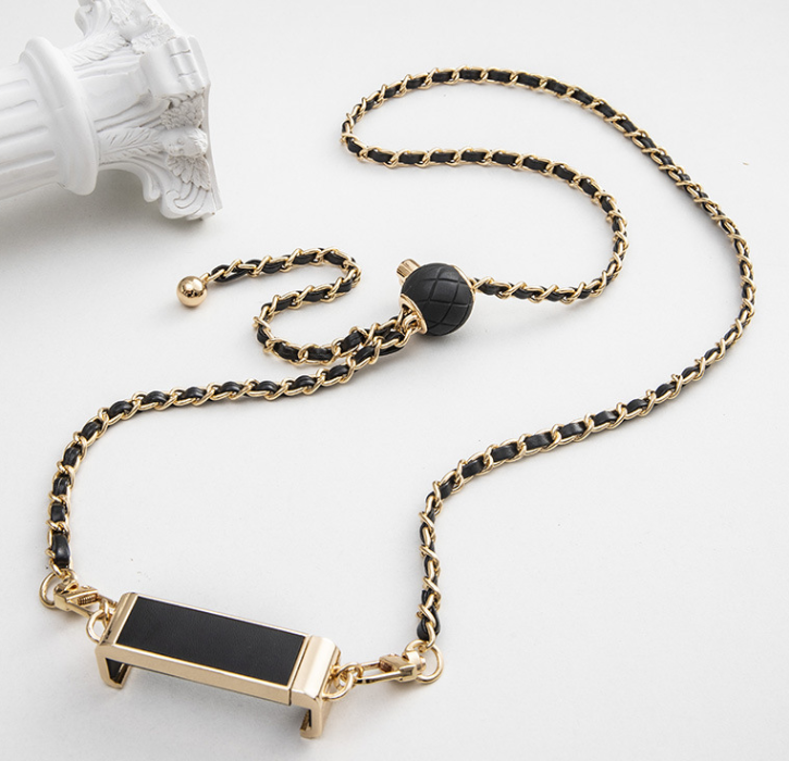 Kette / Seil mit Halter GLAMOUR passend für alle Modelle bis 80 mm Breite SCHWARZ – Bild 3