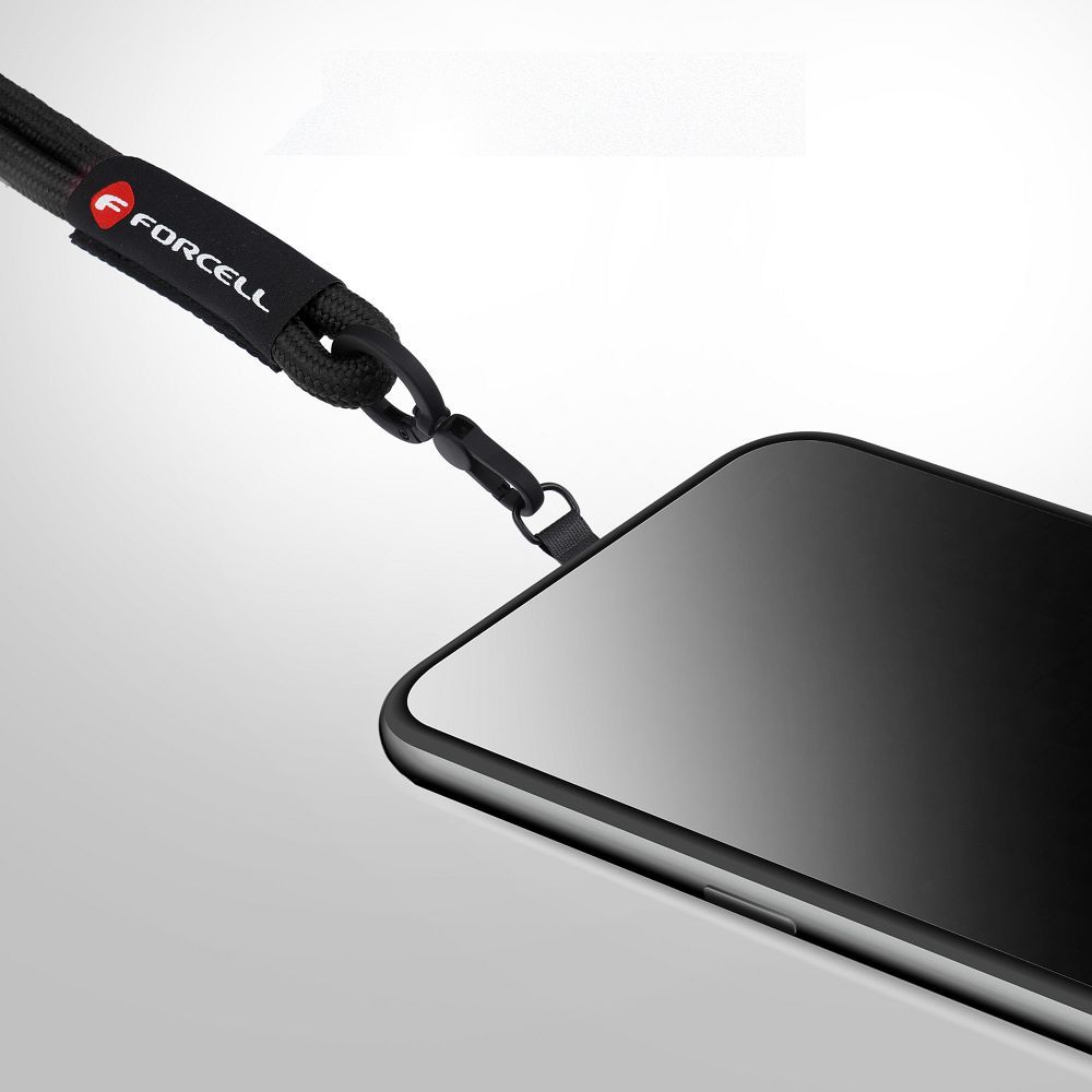 FORCELL F-DESIGN R10X40 Handgelenk-Telefonband mit verstellbarer Länge (max. 20 cm im Schlaufenbereich), schwarz – Bild 4