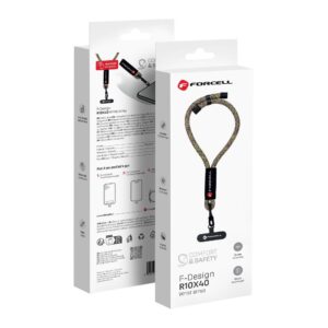 FORCELL F-DESIGN R10X40 Handgelenkschlaufe für Telefon mit verstellbarer Länge (max. 20 cm im Schlaufenbereich) Grün Pink Lila