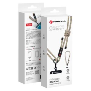 FORCELL F-DESIGN S10X165 Umhängeband für Handy mit verstellbarer Länge (max. 82,5 cm im Schlaufenbereich) in Grün, Pink, Violett