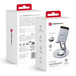 Tischhalterung für Telefon/Tablet faltbar Forcell F-Grip Fold Stand 3 360 grau