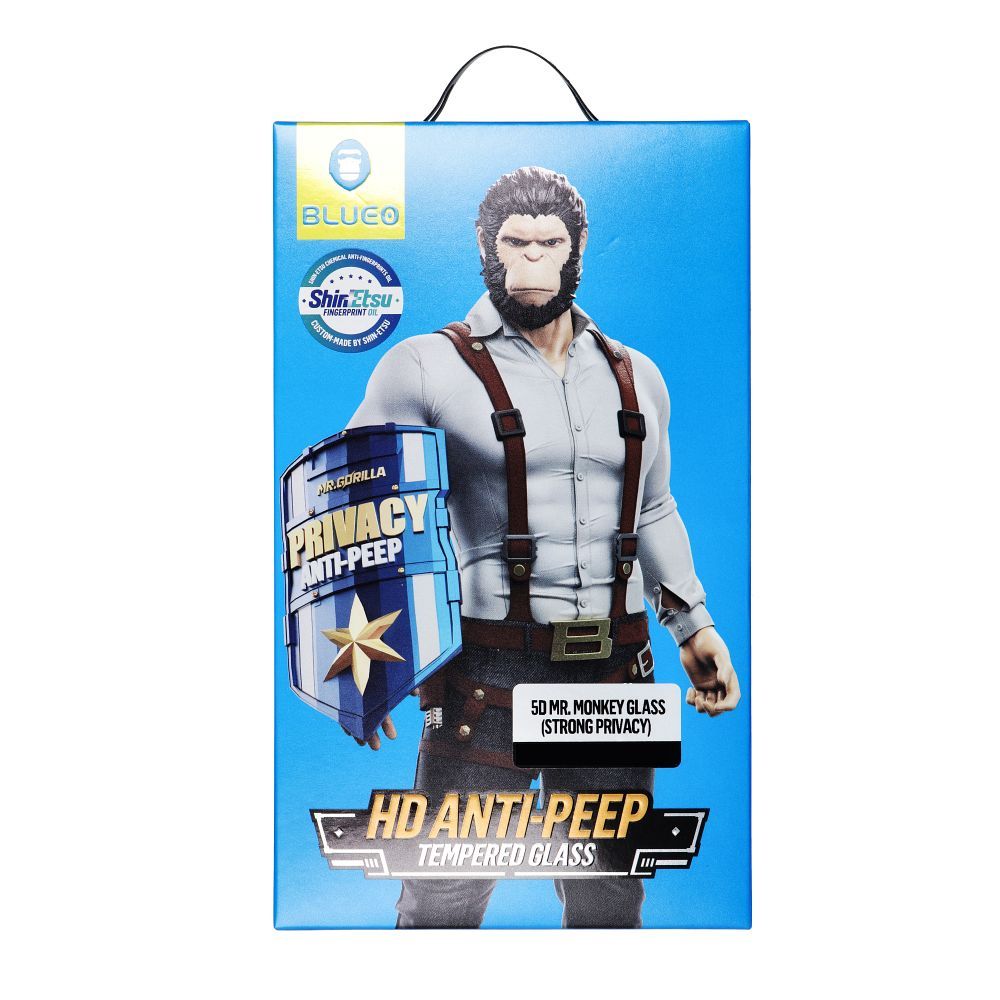 5D Mr. Monkey Glass – für Samsung Galaxy S24 Ultra Schwarz (Strong Privacy) – Bild 4