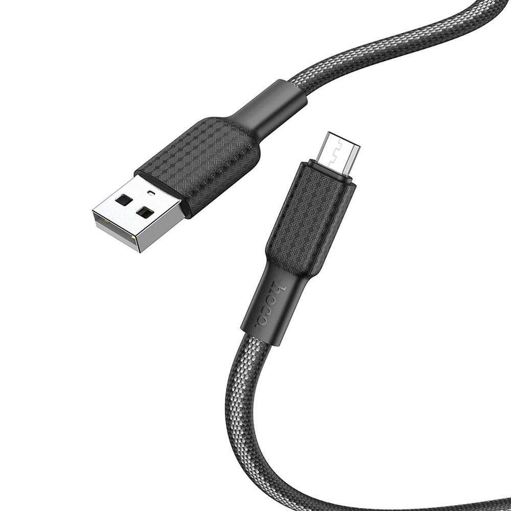 USB-A auf Micro-USB-Kabel Hoco 2,4A 1 m X69 schwarz weiß