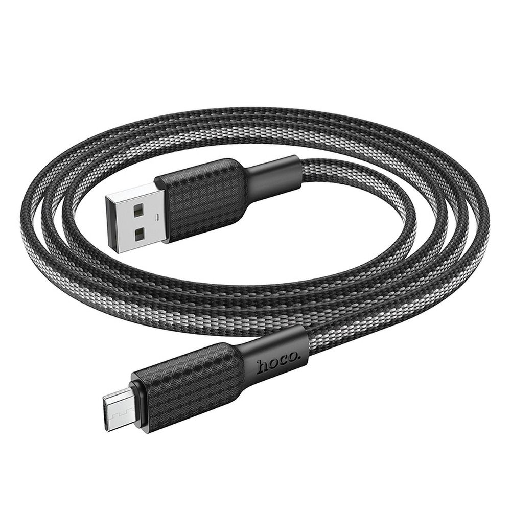USB-A auf Micro-USB-Kabel Hoco 2,4A 1 m X69 schwarz weiß – Bild 4