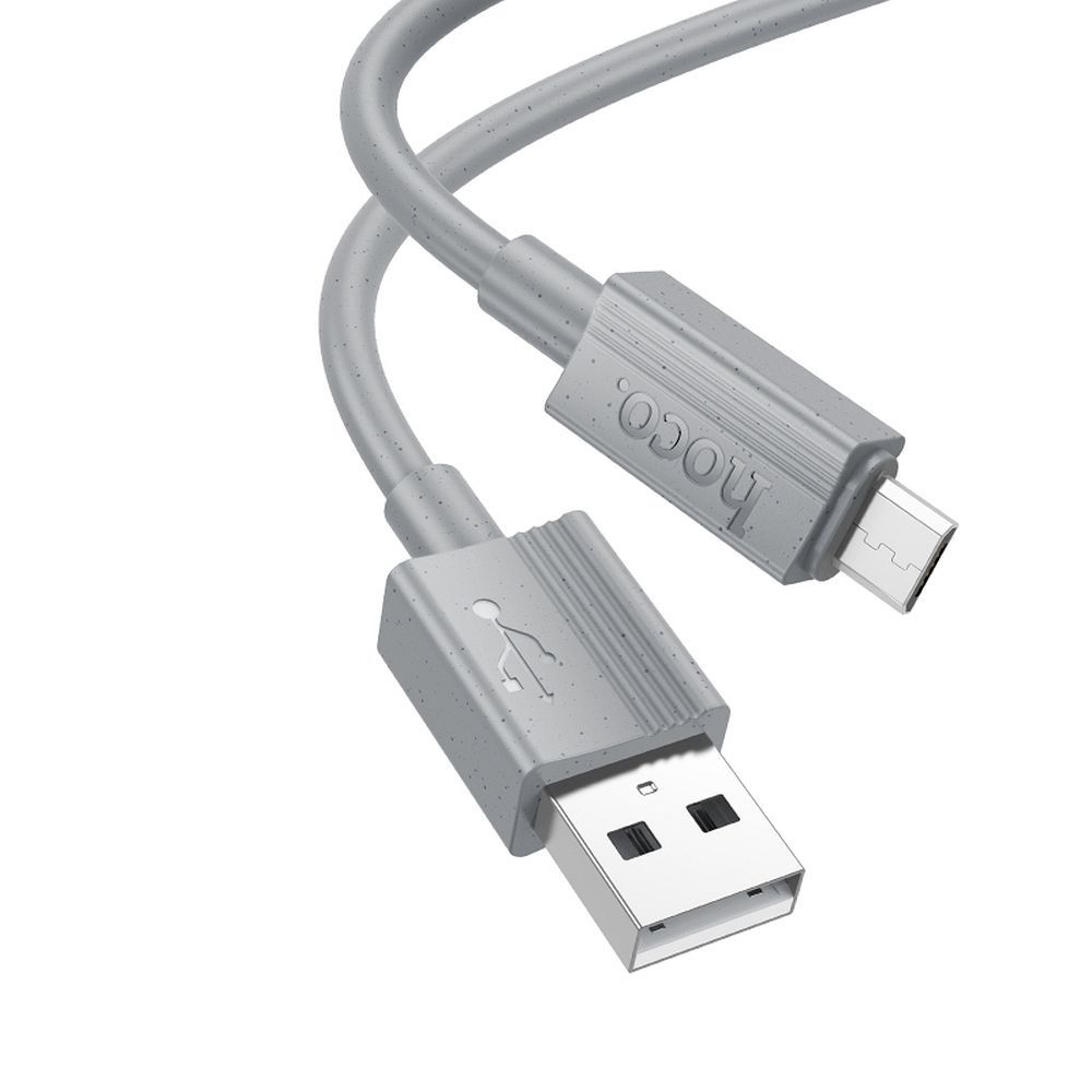 USB A auf Micro USB Kabel Hoco 2,4A 1 m X107 grau – Bild 5