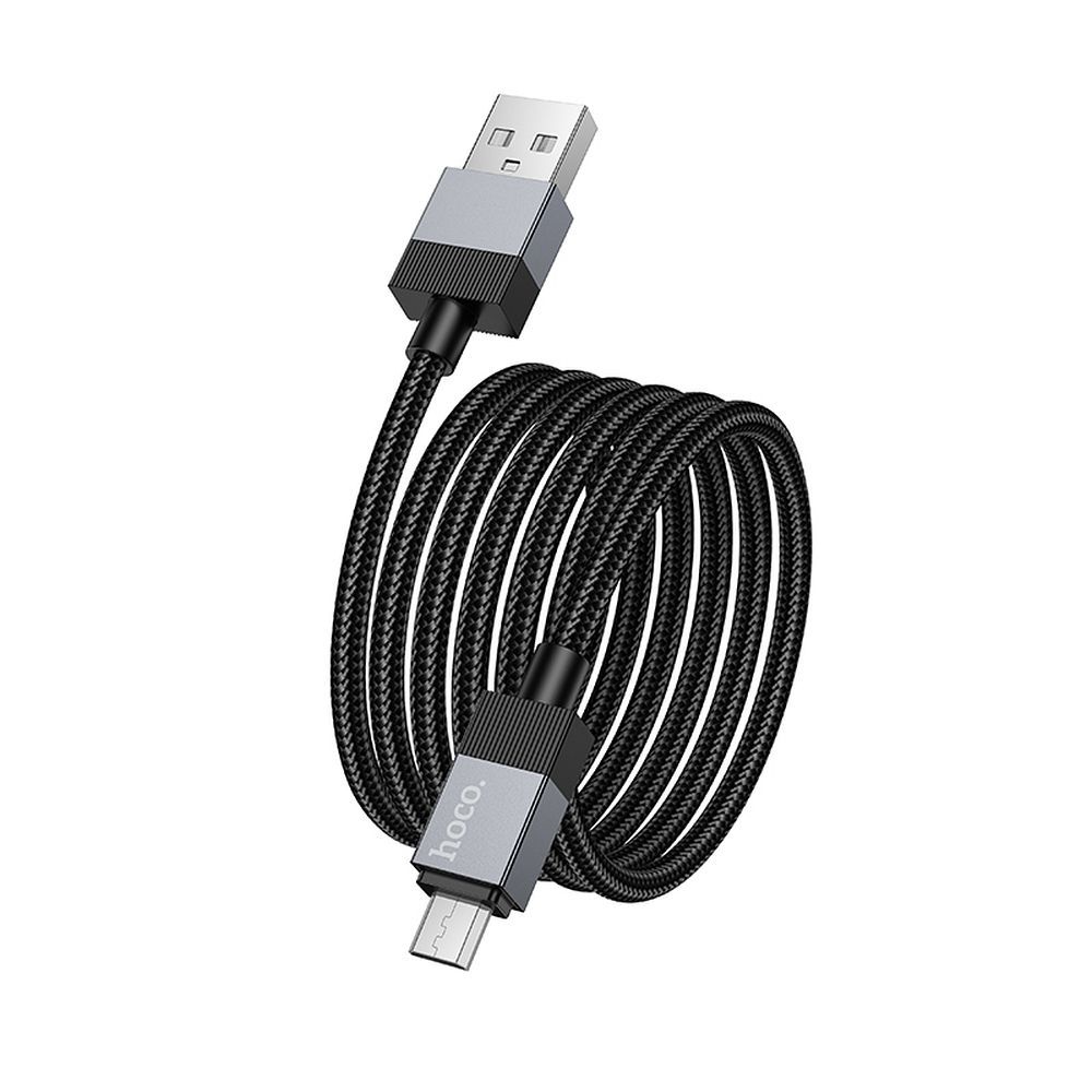 USB A zu Micro USB Kabel Hoco 2,4A 1 m X110 Schwarz – Bild 4