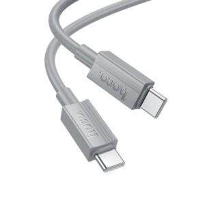 USB-C zu USB-C Kabel Hoco 3A 60W 1 m X107 grau