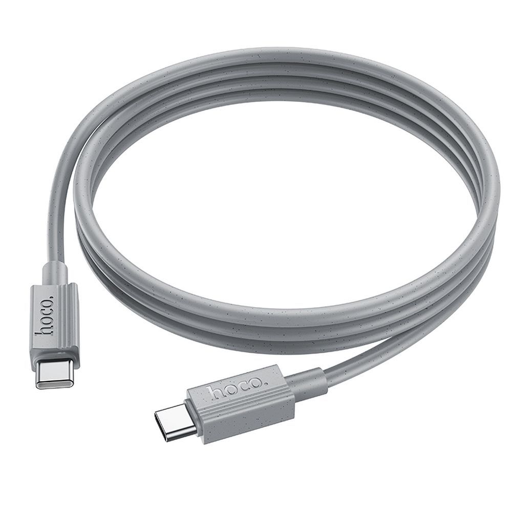 USB-C zu USB-C Kabel Hoco 3A 60W 1 m X107 grau – Bild 4