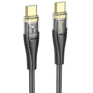 USB-C zu USB-C Kabel Hoco 3A 60W 1,2 m U121 Schwarz