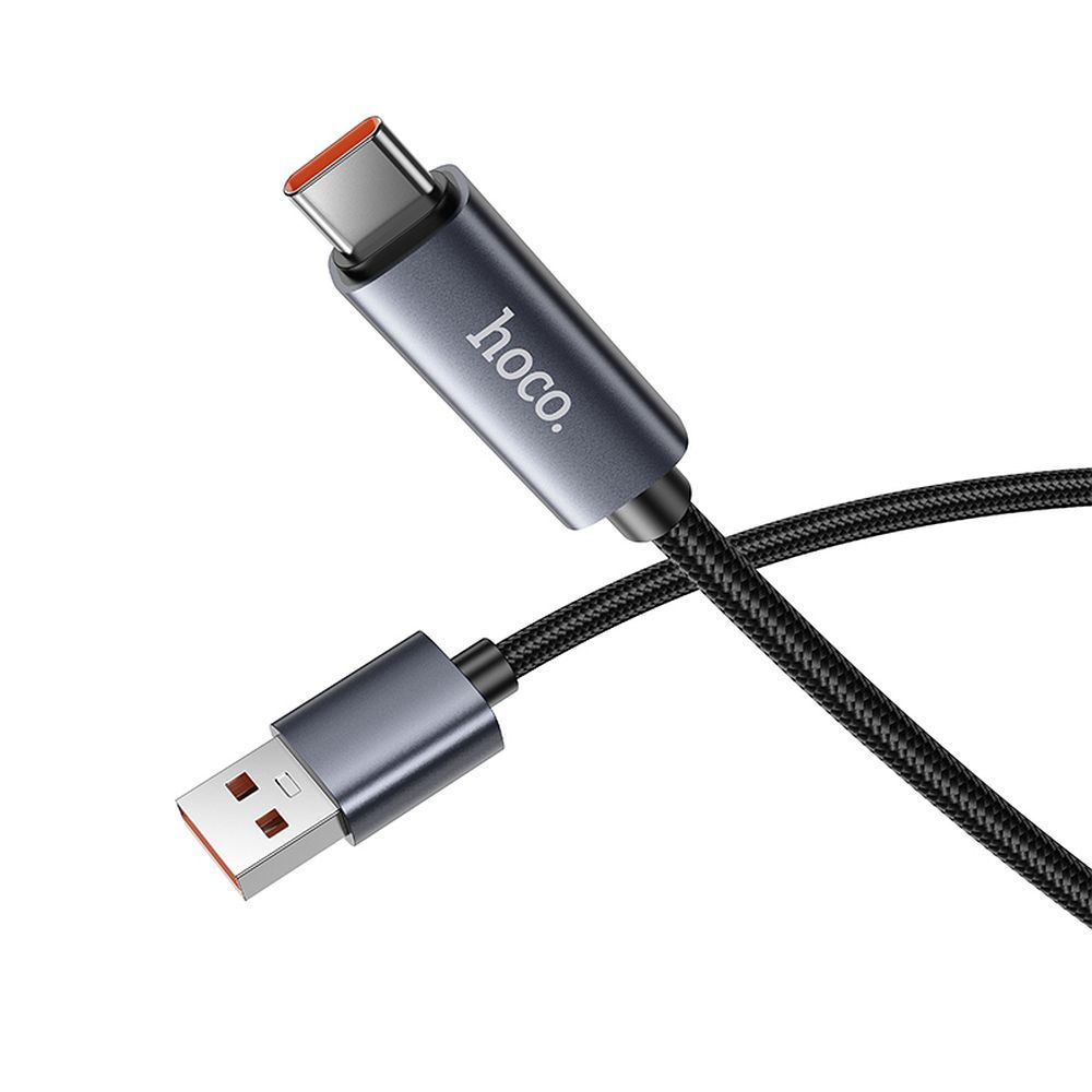 Hoco USB A auf USB C Kabel 5A mit Anzeige, 1 m, X112, Schwarz – Bild 6