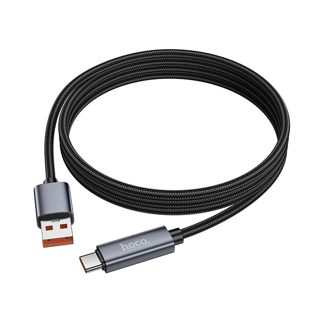 Hoco USB A auf USB C Kabel 5A mit Anzeige, 1 m, X112, Schwarz – Bild 7