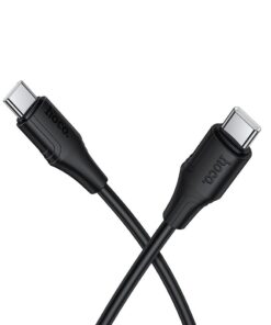 Silikon-Kabel USB-C auf USB-C Hoco 3A 60W 1 m X124 schwarz