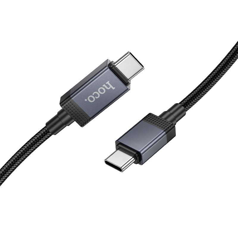 USB-C-zu-USB-C-Kabel Hoco 3A 60W mit Anzeige, 1 m, Modell X118, schwarz – Bild 5