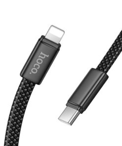 Flaches USB-C-zu-USB-C-Kabel Hoco 3A 60W 1 m X125 Weiß