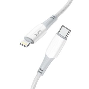 HOCO Typ-C-zu-Lightning-Kabel PD 3A 20W X70 1 m Weiß