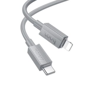 Hoco USB-C-auf-Lightning-Kabel PD 27W 1 m X107 Grau