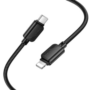 Hoco USB-C-auf-Lightning-Kabel PD 27W, 1 m, X113, schwarz