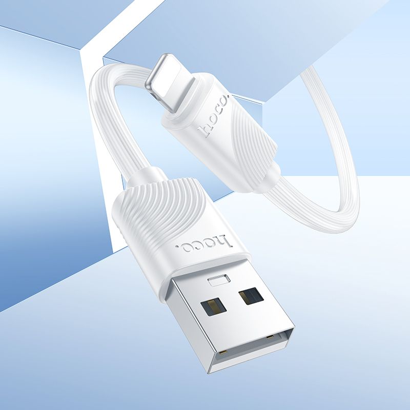 USB-A auf Lightning Kabel Hoco 2,4A 1 m X114 Weiß – Bild 5