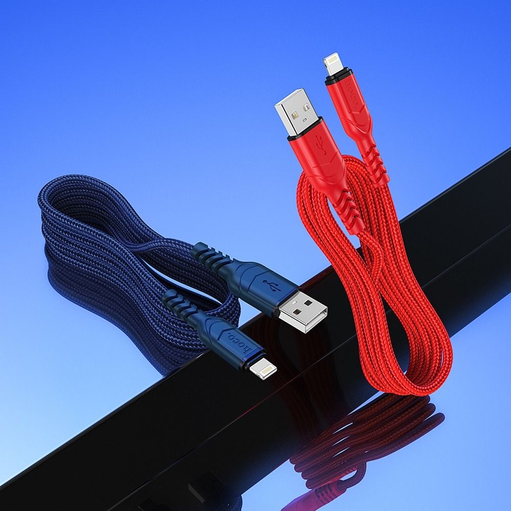 HOCO USB-Kabel für iPhone Lightning 8-Pin 2,4A VICTORY X59, 1 Meter, Blau – Bild 4